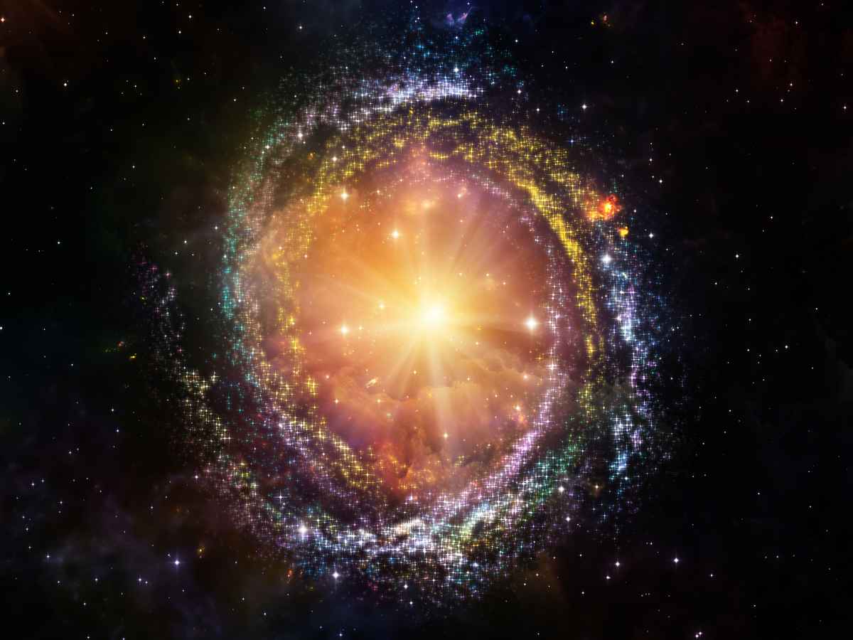 2024年1月11日，英國科學家宣布發現一個巨大環形星系——「大環」（Big Ring）。圖為宇宙示意圖。（Shutterstock）